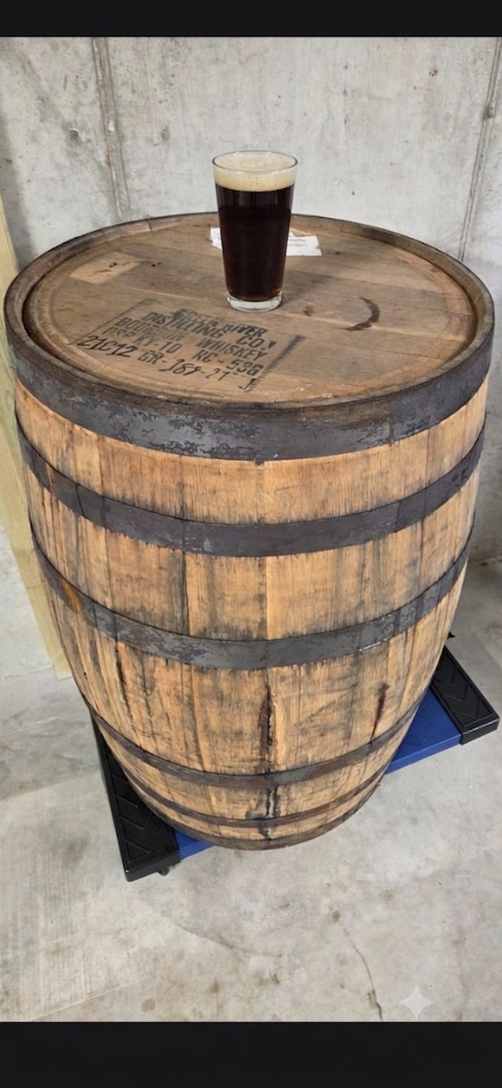 Bourbon barrel for Cervesa Destructo &mdash; Demolition Brewing Company, Laurie, Missouri